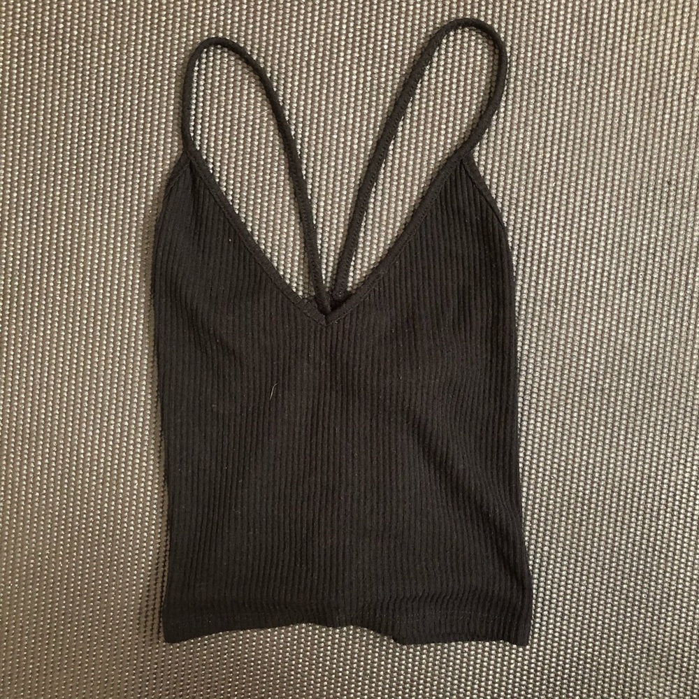 2/$15 BrandyMelville John Gall black tank crop top
